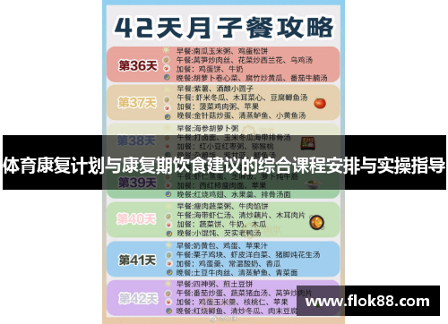 体育康复计划与康复期饮食建议的综合课程安排与实操指导